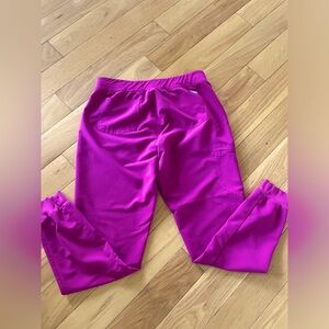 Figs scrubs, pink set has large scrub top and Zamora jogger pants large/tall